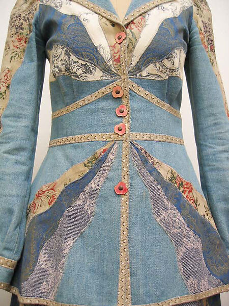 Ensemble, Roberto Cavalli (Italian, 1940–2024), cotton, wool, leather, metal, Italian