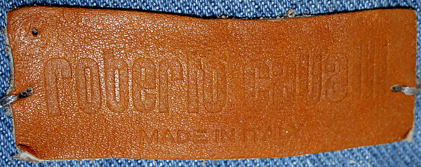 Ensemble, Roberto Cavalli (Italian, 1940–2024), cotton, wool, leather, metal, Italian