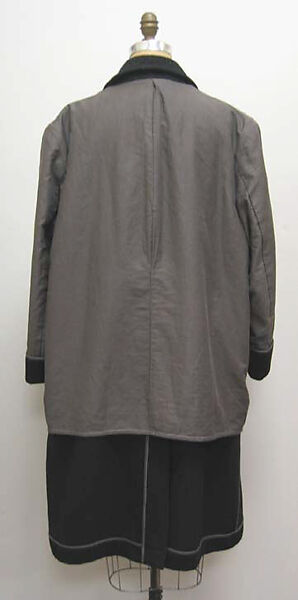 Coat, Comme des Garçons (Japanese, founded 1969), wool, synthetic, cotton, Japanese