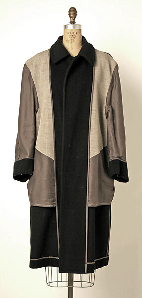 Coat, Comme des Garçons (Japanese, founded 1969), wool, synthetic, cotton, Japanese 