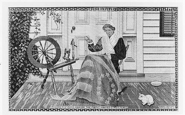 Jacquard-woven Picture, Anderson Brothers, Silk, woven, American 