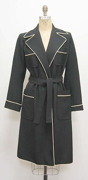 Coat, Yves Saint Laurent (French, founded 1961), wool, silk, synthetic, French 