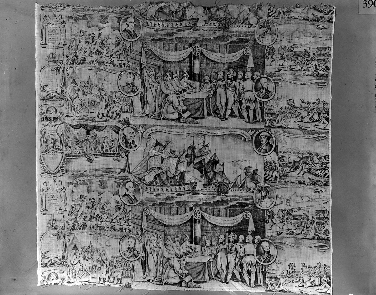 Piece, Cotton engraved roller printed, French or British