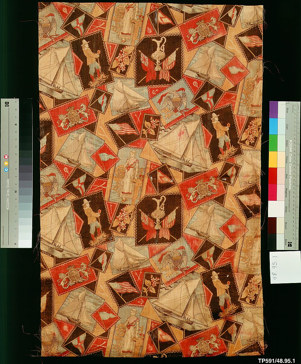 Piece, Cotton, printed, American