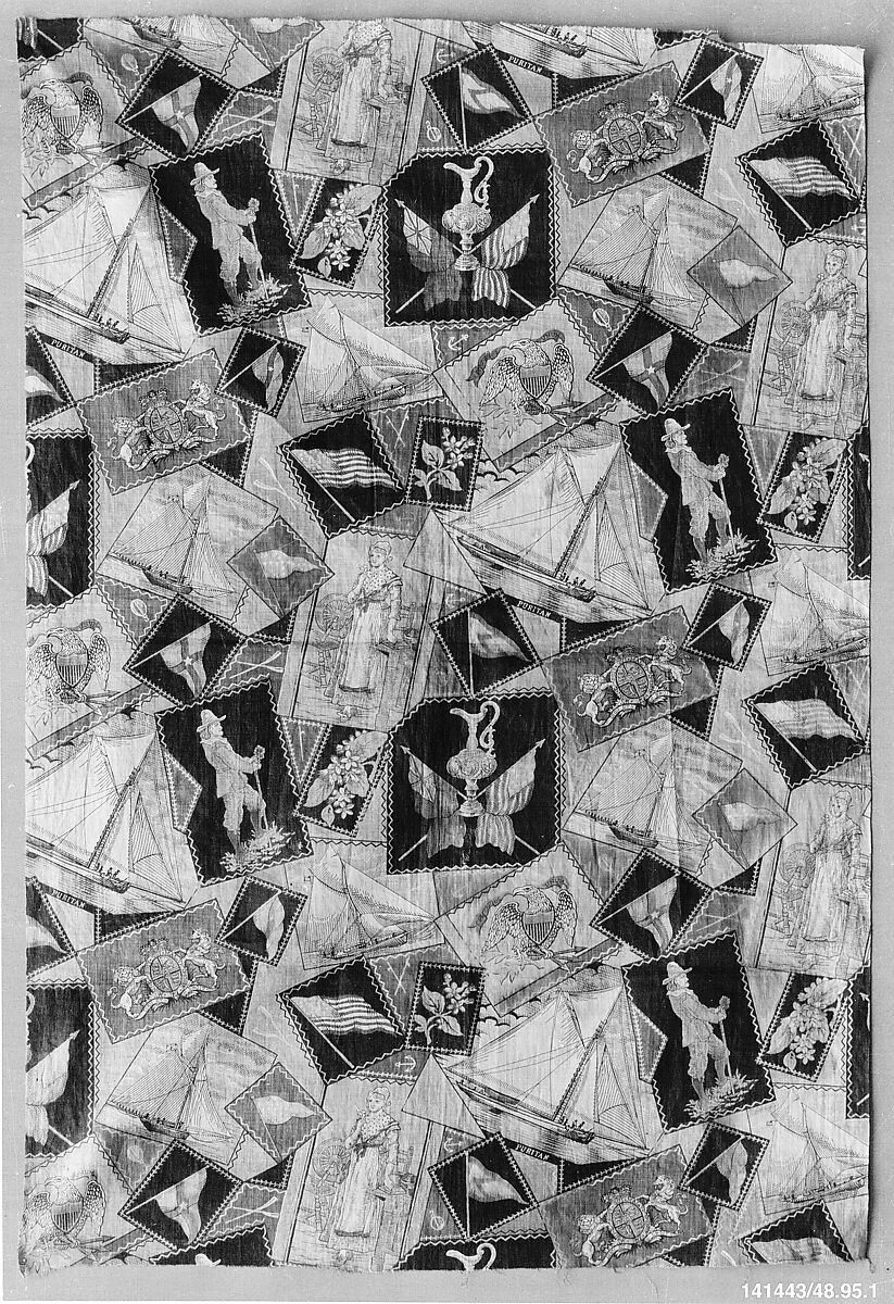 Piece, Cotton, printed, American