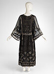 Dress, Attributed to Wiener Werkstätte, silk, silk, metal, crystals, Austrian