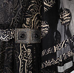 Dress, Attributed to Wiener Werkstätte, silk, silk, metal, crystals, Austrian