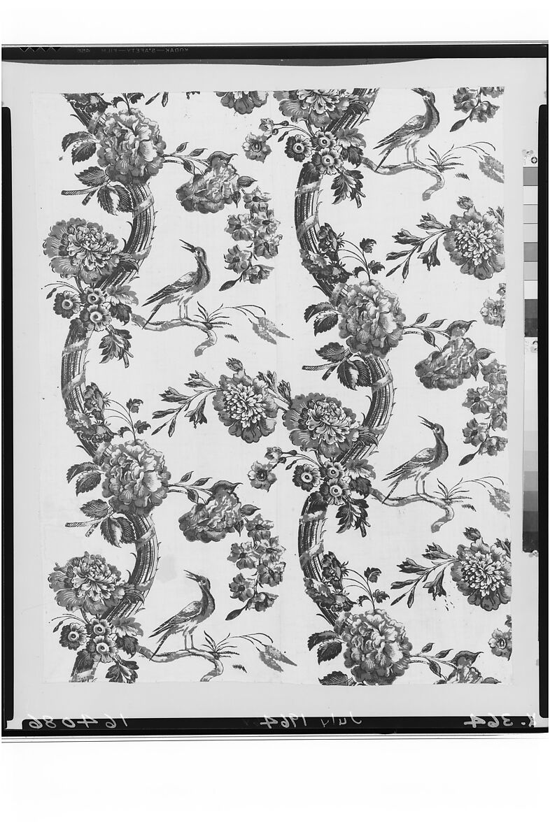 Piece, Cotton and linen, block-printed, British