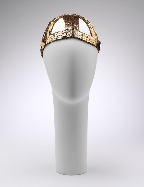Headdress, cotton, silk, American or European 