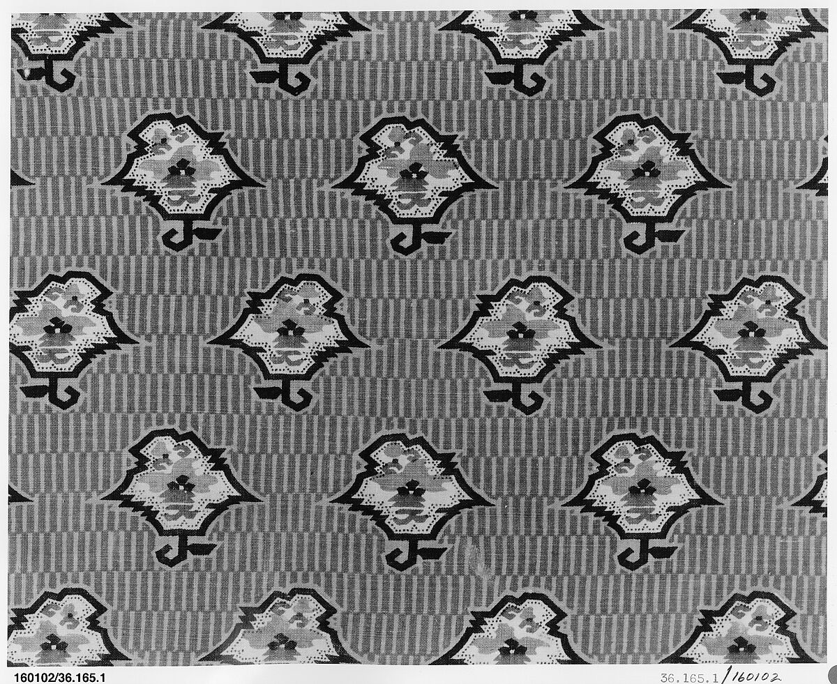 Piece, Cotton, roller printed, American