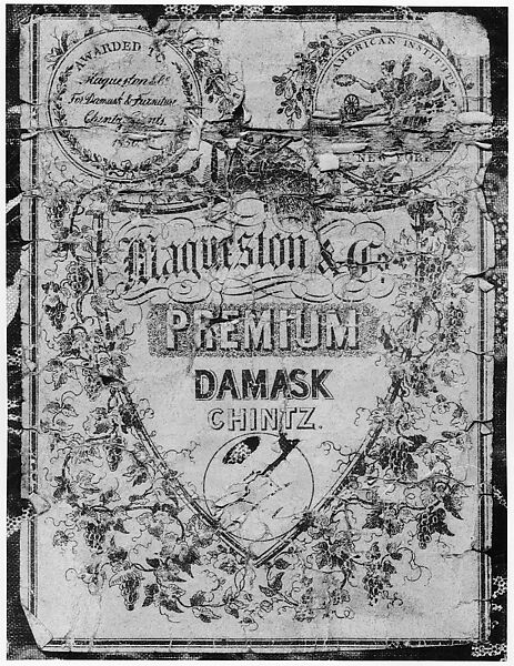 Piece, Magueston and Company, Cotton, combined roller and block-printed, American