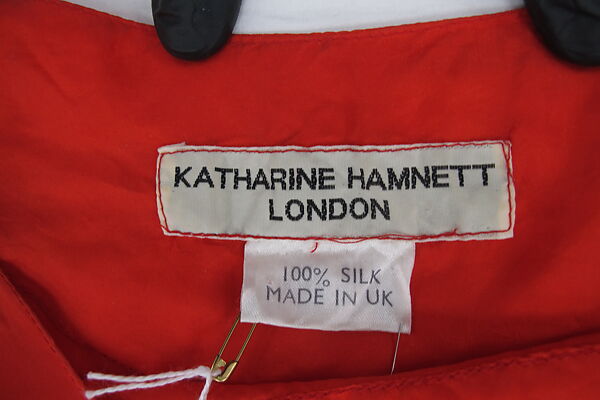 T-shirt, Katharine Hamnett London (British, founded 1979), silk, British