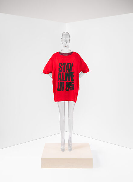 T-shirt, Katharine Hamnett London (British, founded 1979), silk, British