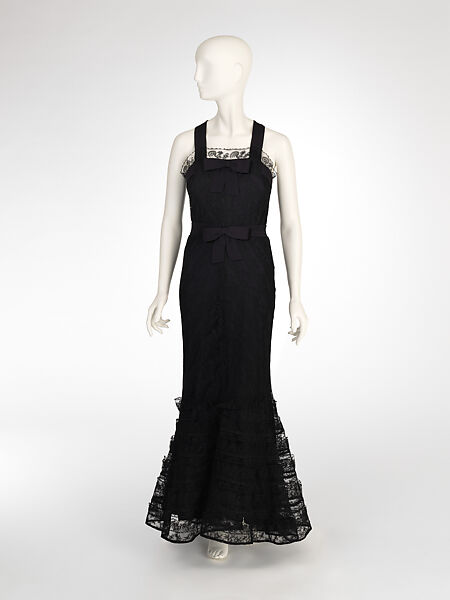 Dress, House of Chanel (French, founded 1910), silk, cotton, French 
