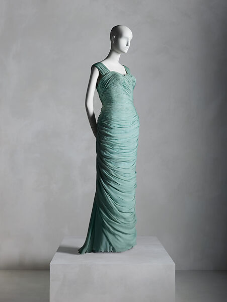 Evening dress, House of Balmain (French, founded 1945), silk, French 