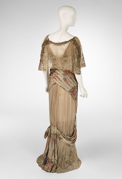 Dress, Beer (French, ca. 1890–1928), silk, metal, crystal, French