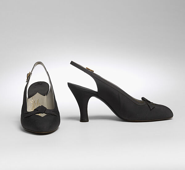 Evening ensemble, House of Balenciaga (French, founded 1937), (a-c) silk; (d, e) silk, leather; (f, g) silk, metal; (h) silk, glass, French