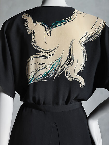 Ensemble, Gilbert Adrian (American, Naugatuck, Connecticut 1903–1959 Hollywood, California), (a, b) rayon, silk, metal, (c) rayon, (d, e) nylon, American