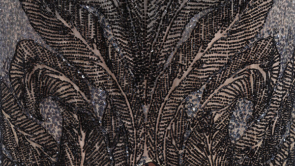 Evening dress, Maison Margaine-Lacroix (French, active 1889–1929), silk, metal, gelatin, French