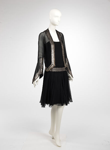 “Papillon noir” (Black Butterfly), House of Lanvin (French, founded 1889), silk, French