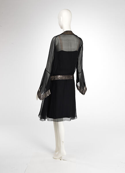 “Papillon noir” (Black Butterfly), House of Lanvin (French, founded 1889), silk, French