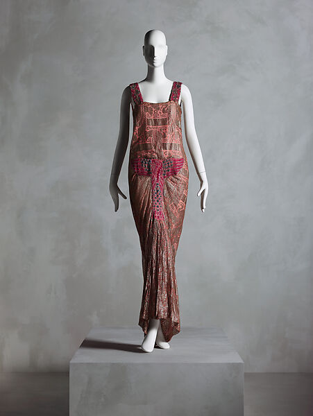Evening dress, Madeleine & Madeleine  French, silk, cotton, metal, synthetic, French