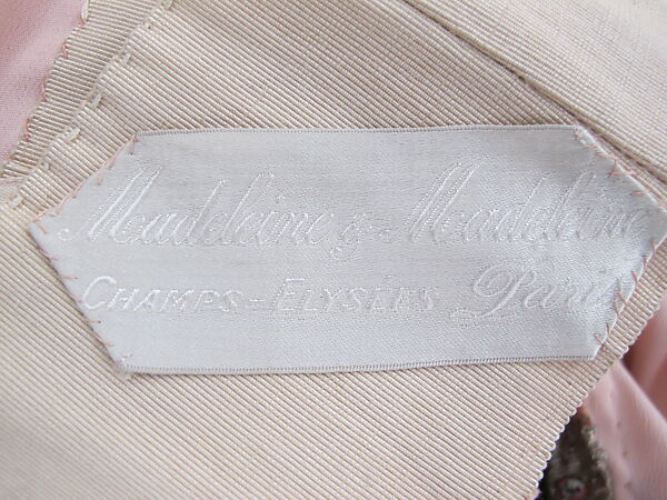 Evening dress, Madeleine &amp; Madeleine (French, 1919–1924/26), silk, cotton, metal, synthetic, French