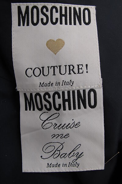 Dress, House of Moschino (Italian, founded 1983), acetate, rayon, metal, Italian
