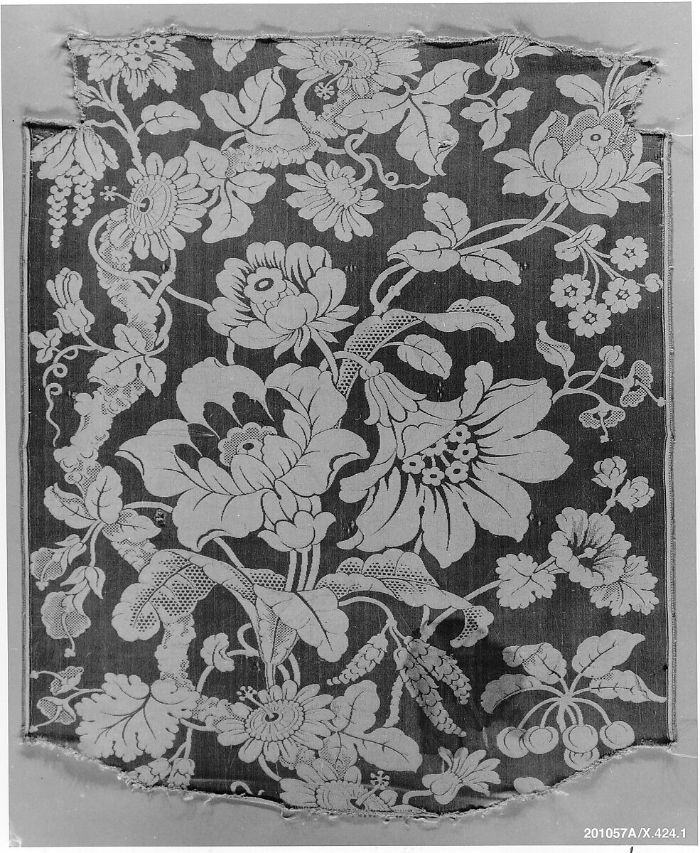 Piece, Léon Marcotte (1824–1887), Woven silk, damask, woven, French
