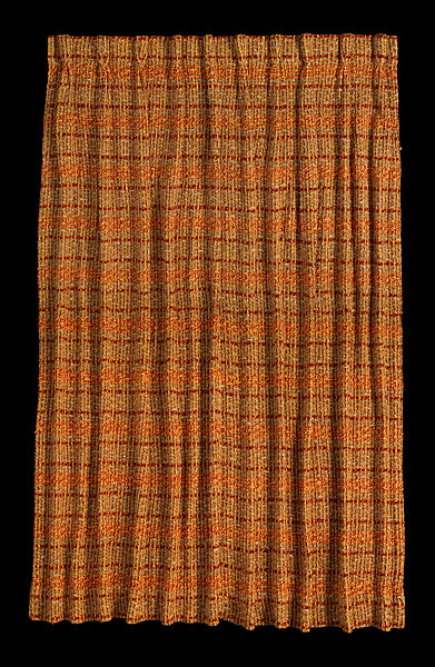 Curtain, Woven rayon and cotton, American 