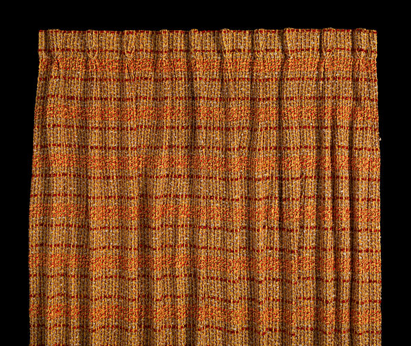 Curtain, Woven rayon and cotton, American