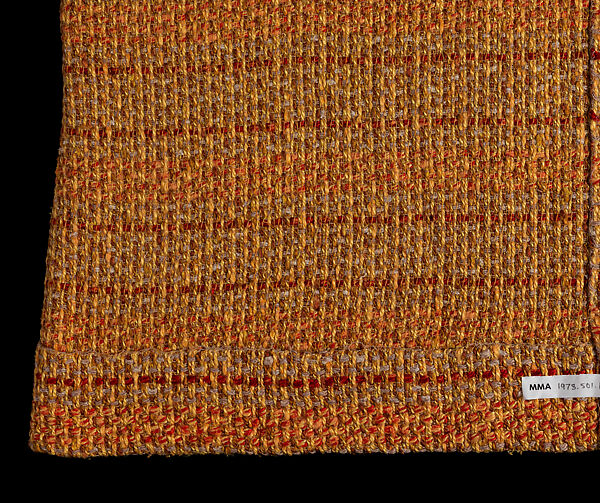 Curtain, Woven rayon and cotton, American