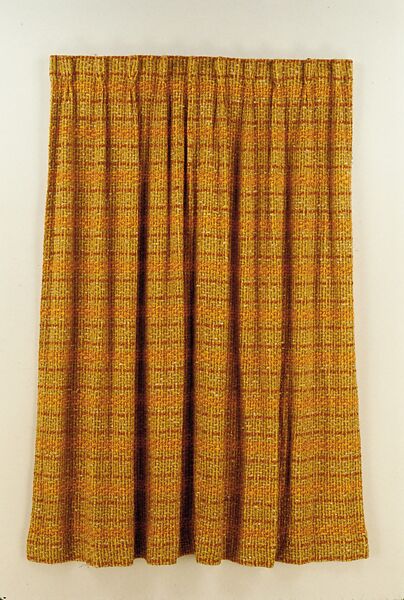 Curtain, Woven rayon and cotton, American