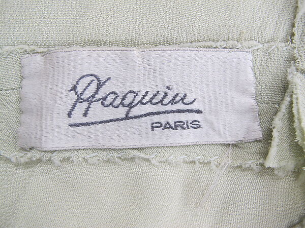 Evening dress, House of Paquin (French, 1891–1956), silk, French