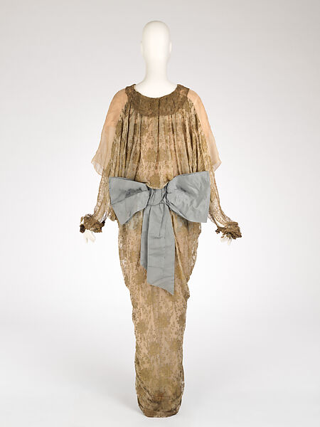 Tea gown, Premet (French, ca. 1911–1932), silk, metal, French