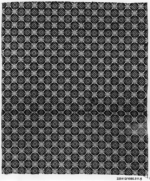 Woven carpet piece, Wool, woven, American