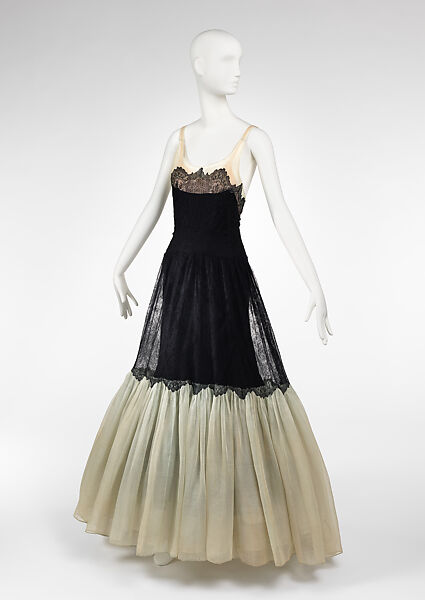 Dress, Maggy Rouff (French, 1927–1979), cotton, silk, French 