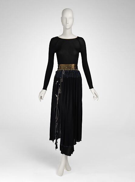 Ensemble, Zandra Rhodes (British, born 1940), rayon, cotton, silk, metal, crystals, British 