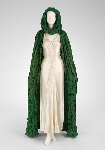 Schiaparelli green Wool Measuring Tape Cape