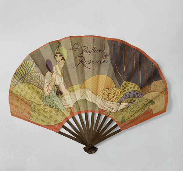 Fan, Paul Poiret (French, Paris 1879–1944 Paris), paper, wood, French 