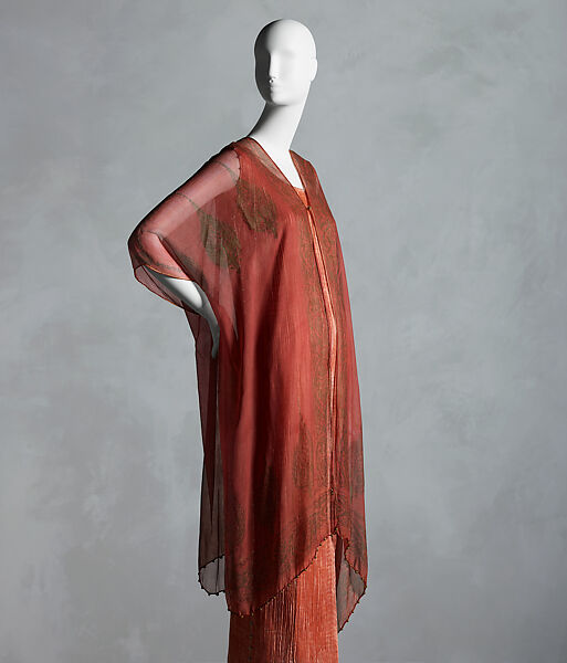 Tunic, Fortuny (Italian, founded 1906), silk, glass, Italian 
