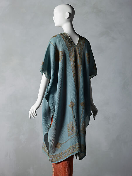 Tunic, Fortuny (Italian, founded 1906), cotton, silk, glass, Italian
