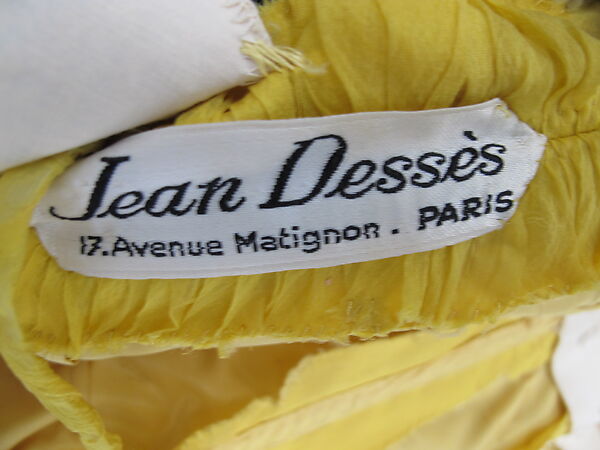 Evening dress, Jean Dessès (French (born Egypt), Alexandria 1904–1970 Athens), silk, French