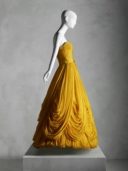 Evening dress, Jean Dessès (French (born Egypt), Alexandria 1904–1970 Athens), silk, French
