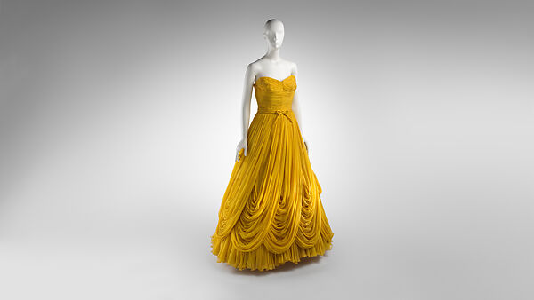 Evening dress, Jean Dessès (French (born Egypt), Alexandria 1904–1970 Athens), silk, French