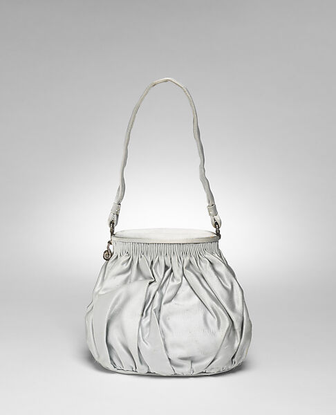 "Du Barry" evening ensemble, (a, b) House of Dior (French, founded 1946), (a) silk, nylon, metal, (b) silk, (c, d) leather, silk, metal, (e) silk, metal, (f, g) wood, French