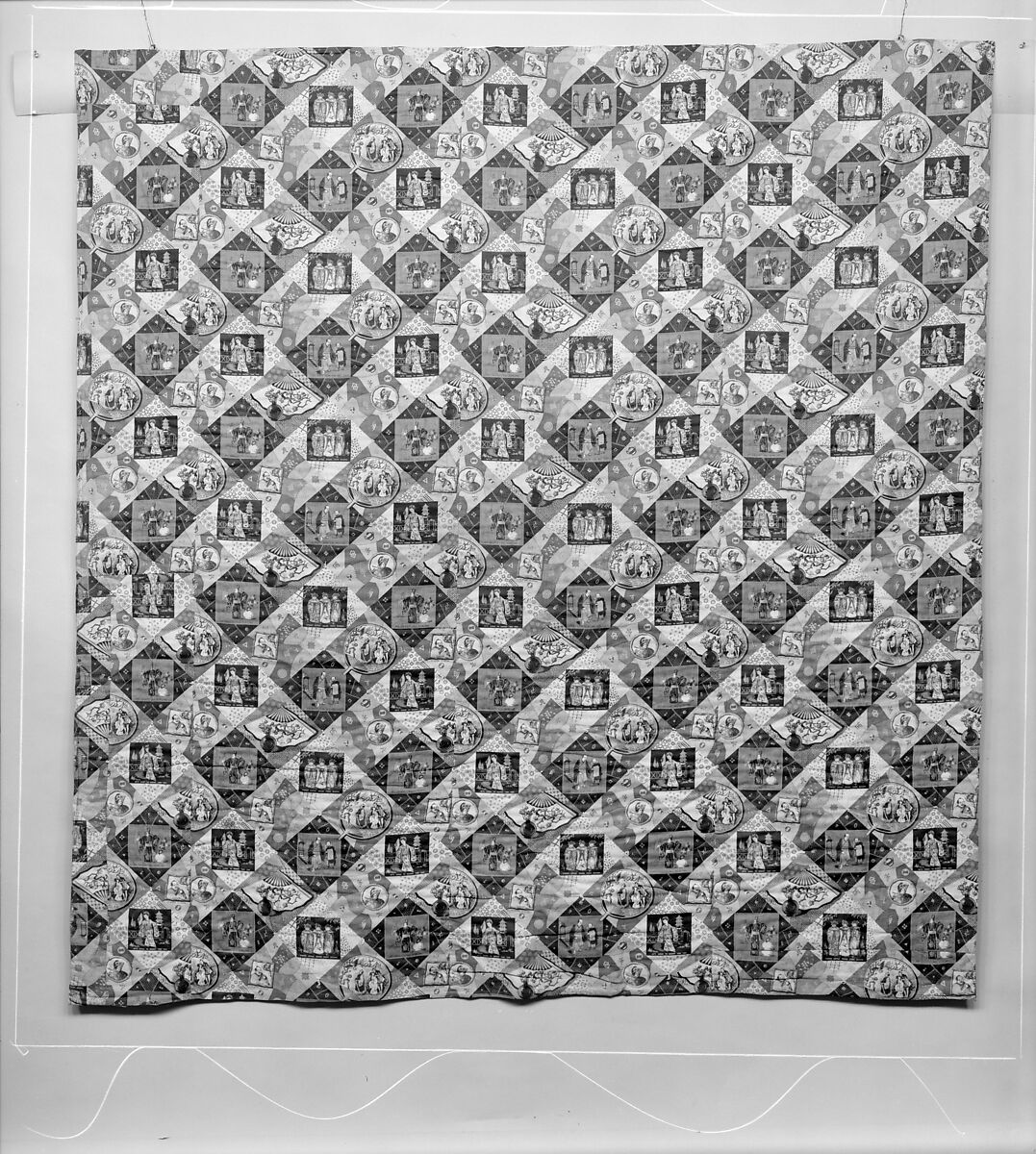 Wholecloth quilt, Cotton, American
