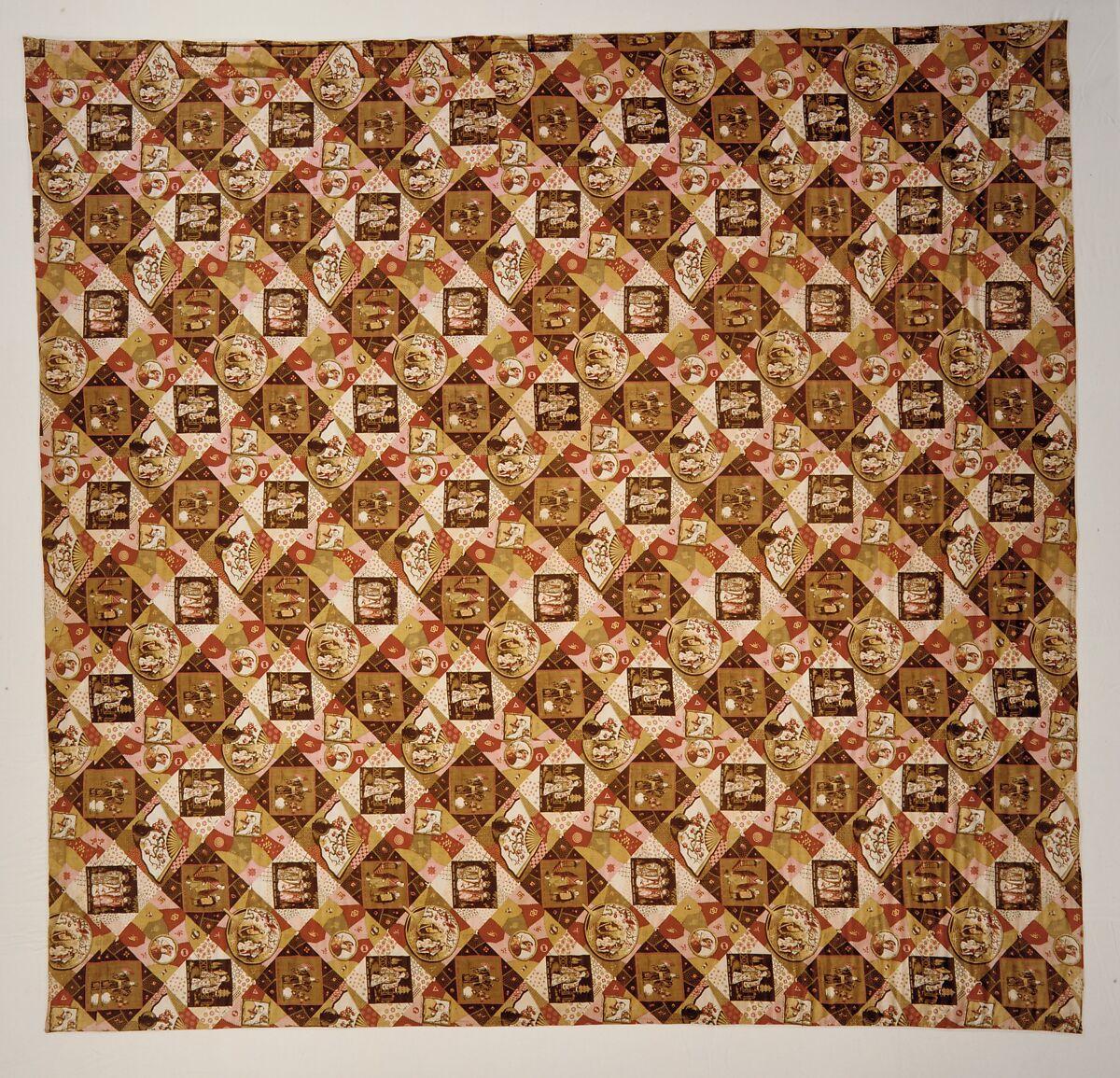 Wholecloth quilt, Cotton, American