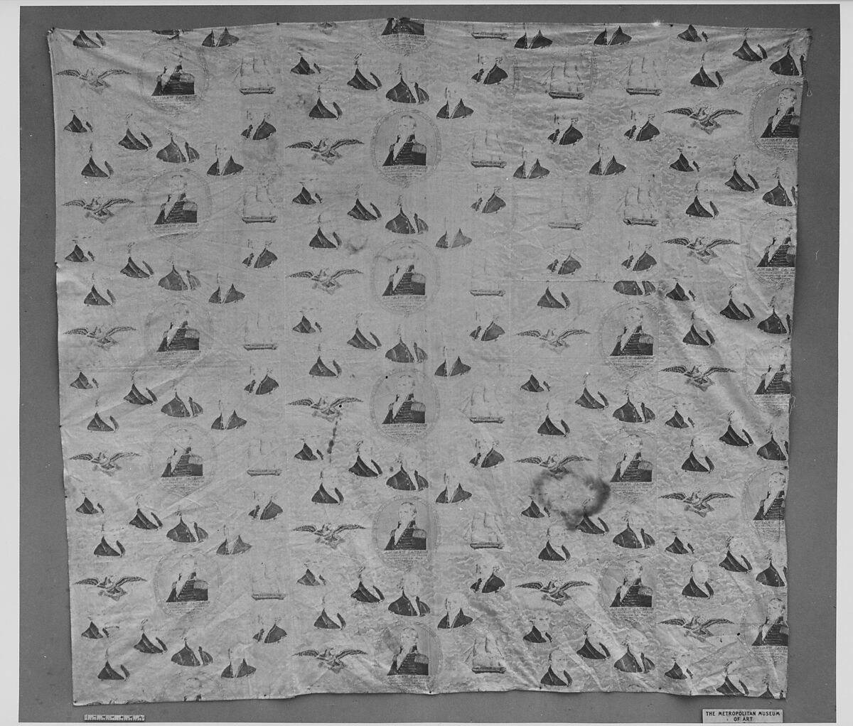 Wholecloth coverlet, Cotton, printed, American