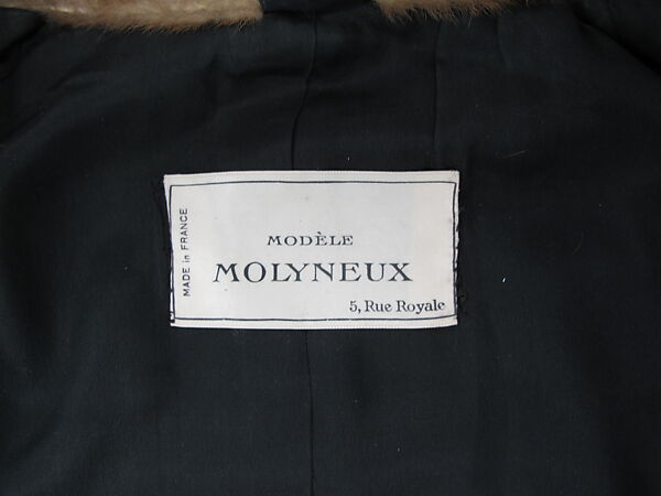 Coat, Edward Molyneux (French (born England), London 1891–1974 Monte Carlo), wool, fur, French